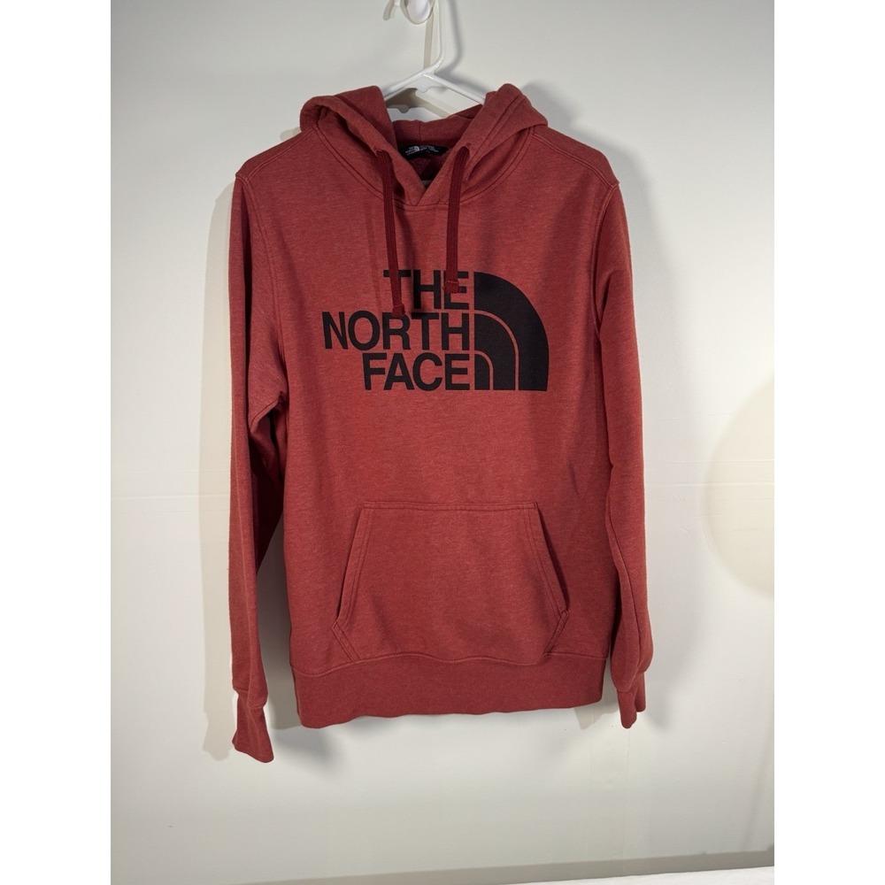 The North Face brick Red half dome Pullover cotton poly Hoodie - Picture 1 of 6